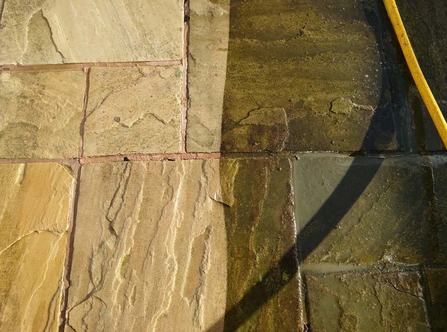 sandstone before & after